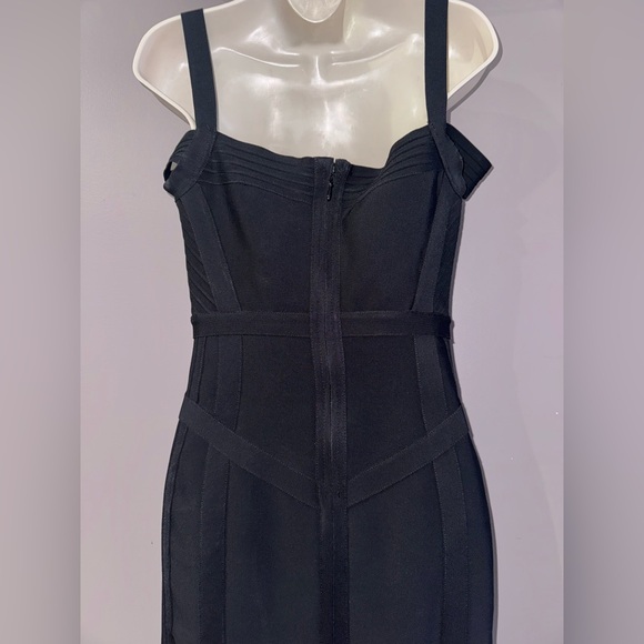 House of CB Blaise Black Bardot Bandage Mini Dress - Picture 12 of 13